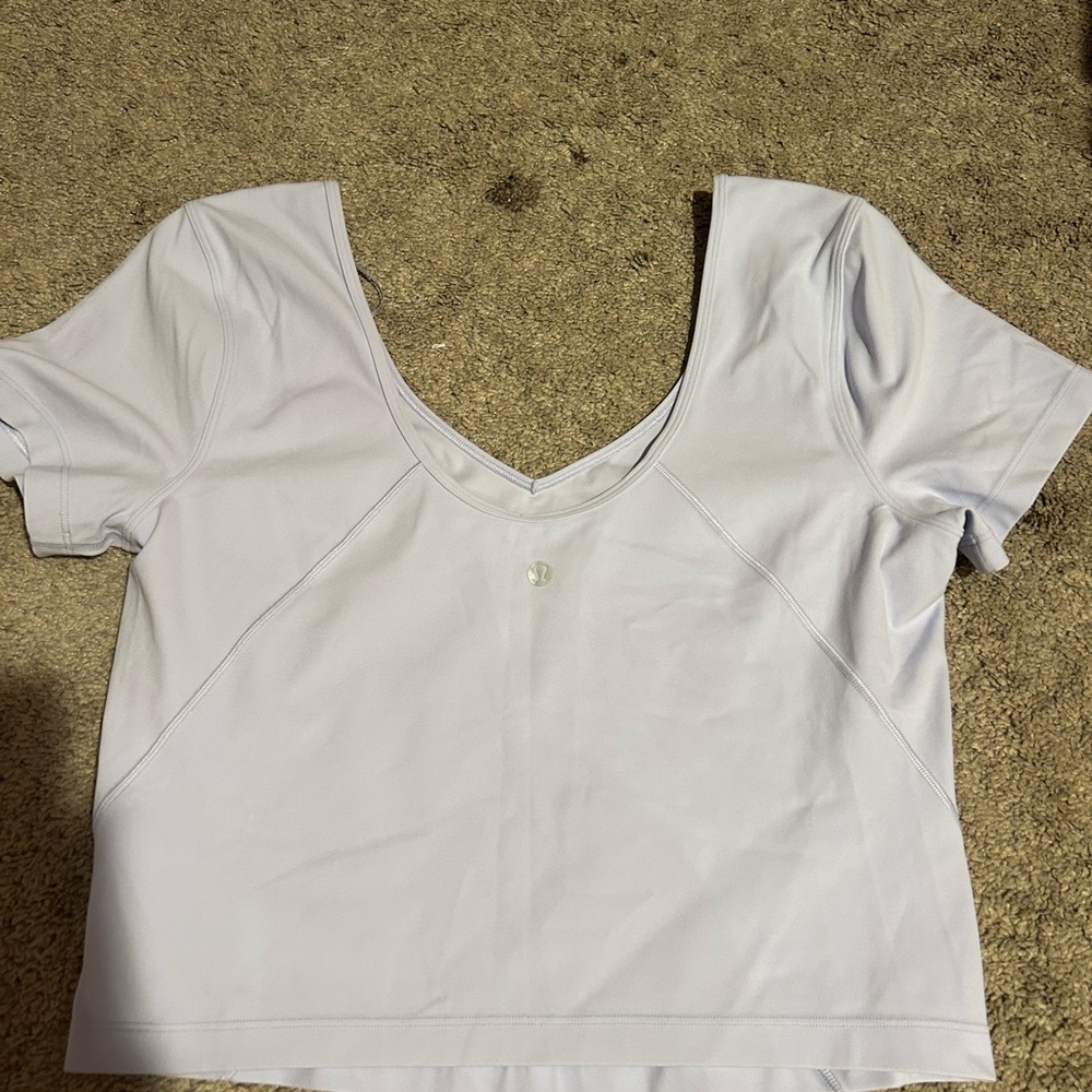 lululemon athletica Soft Gray Short Sleeve Top